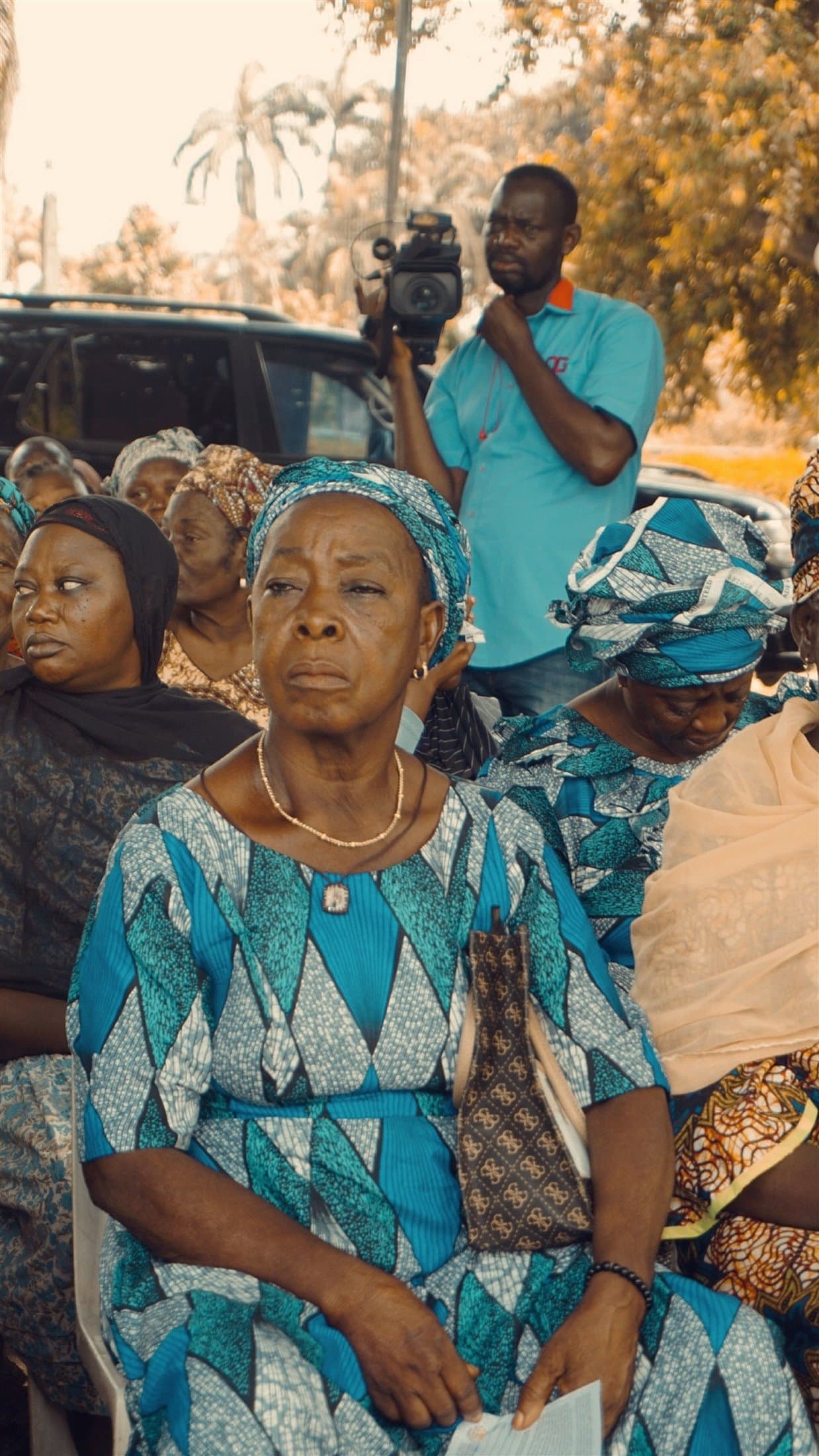 Women gathered for a community activity